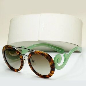 Prada Mint Green Baroque Sunglasses